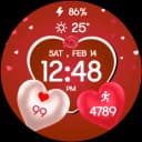 3D Valentine Hearts WatchFace icon