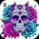 Tattoo Skull Color by Number icon